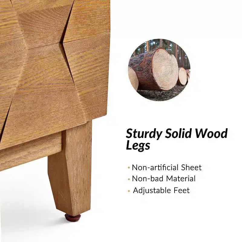 Table de chevet à deux tiroirs
