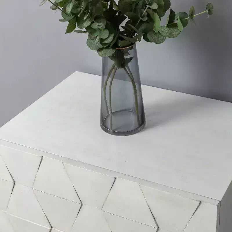 Table de chevet à deux tiroirs