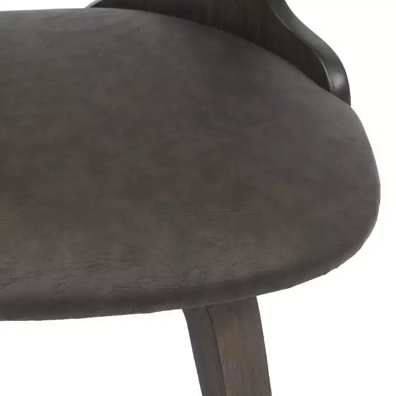 Chaise de salle à manger en cuir rembourrée avec cadre en bois massif, chaise d'appoint moderne pour la cuisine et la salle à manger