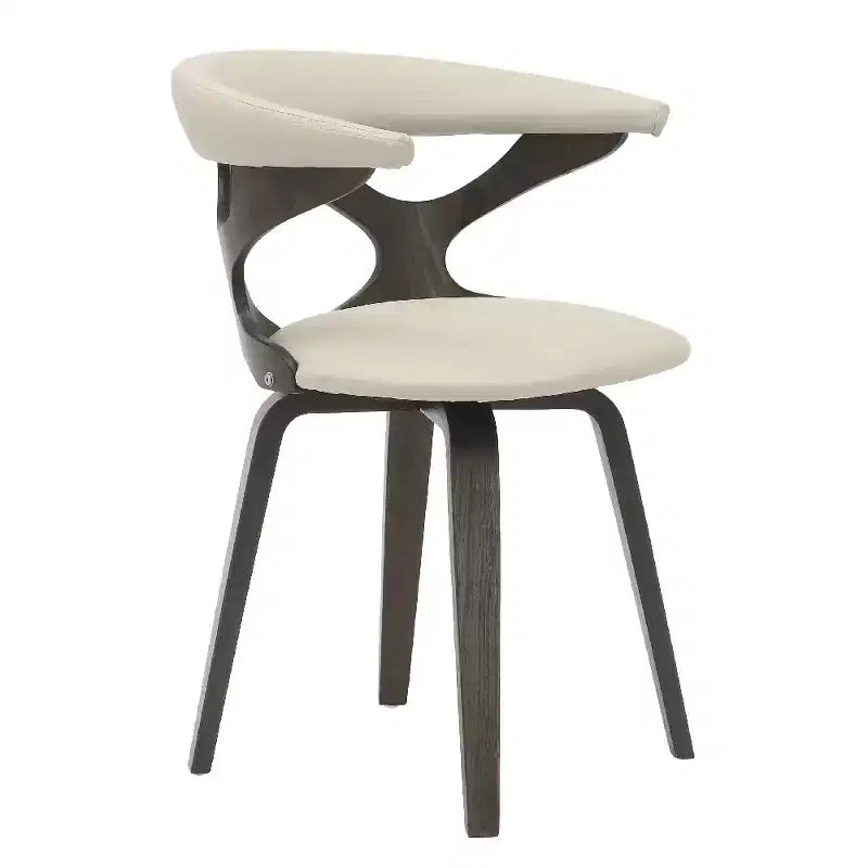 Chaise de salle à manger en cuir rembourrée avec cadre en bois massif, chaise d'appoint moderne pour la cuisine et la salle à manger