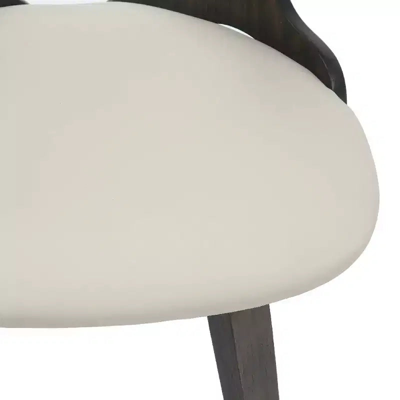 Chaise de salle à manger en cuir rembourrée avec cadre en bois massif, chaise d'appoint moderne pour la cuisine et la salle à manger