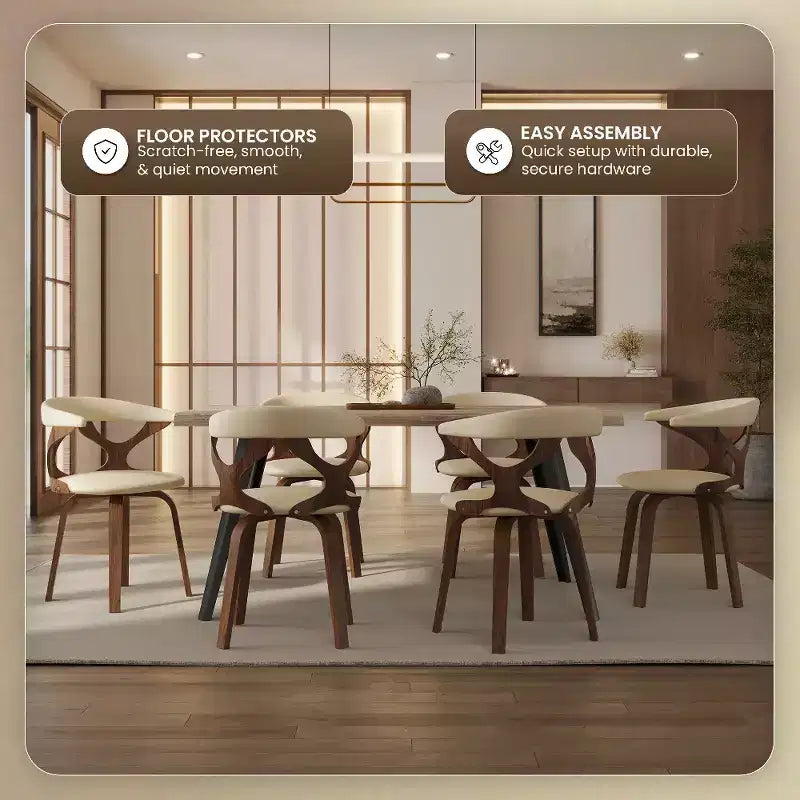 Chaise de salle à manger en cuir rembourrée avec cadre en bois massif, chaise d'appoint moderne pour la cuisine et la salle à manger