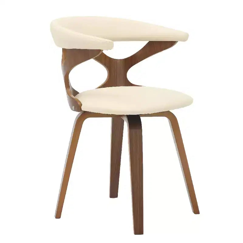 Chaise de salle à manger en cuir rembourrée avec cadre en bois massif, chaise d'appoint moderne pour la cuisine et la salle à manger