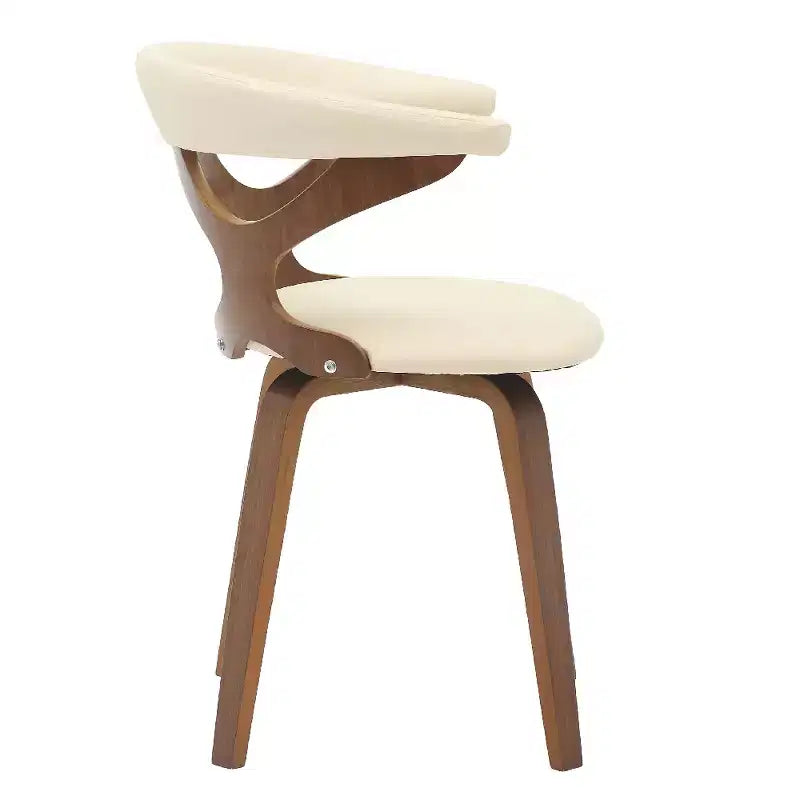Chaise de salle à manger en cuir rembourrée avec cadre en bois massif, chaise d'appoint moderne pour la cuisine et la salle à manger