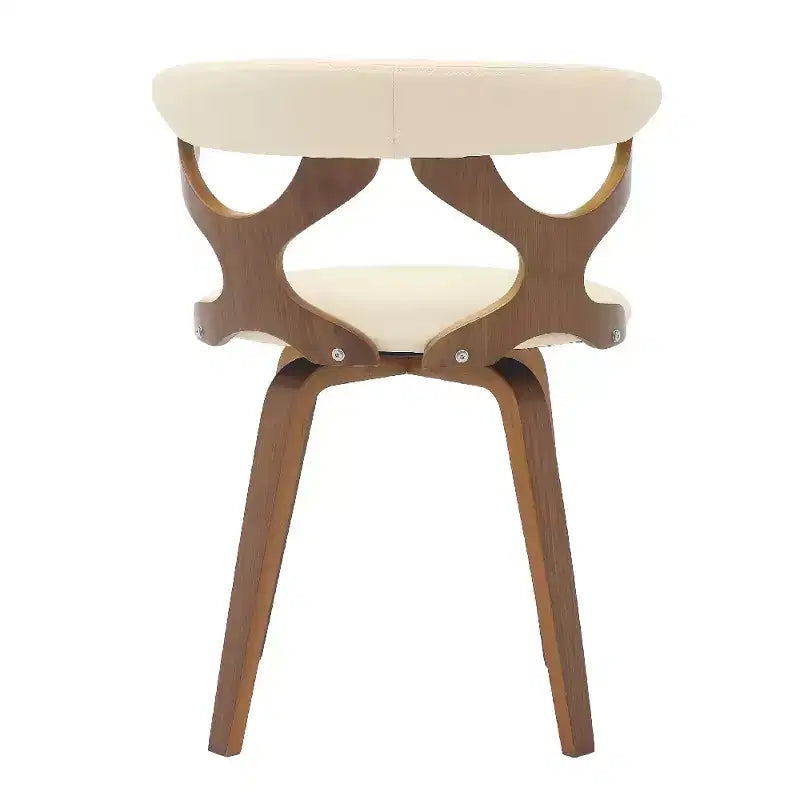 Chaise de salle à manger en cuir rembourrée avec cadre en bois massif, chaise d'appoint moderne pour la cuisine et la salle à manger