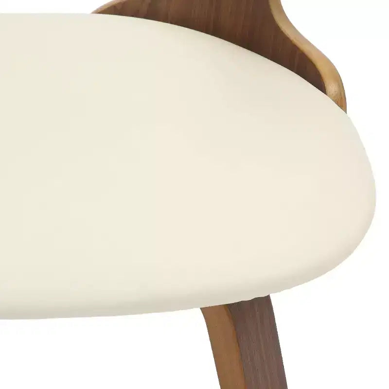 Chaise de salle à manger en cuir rembourrée avec cadre en bois massif, chaise d'appoint moderne pour la cuisine et la salle à manger