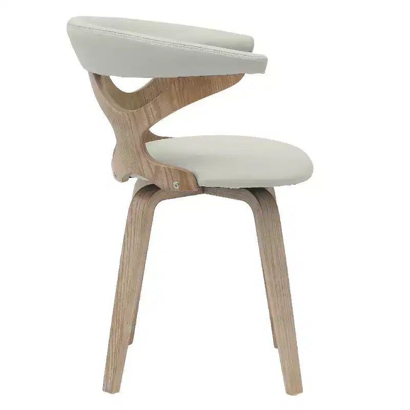 Chaise de salle à manger en cuir rembourrée avec cadre en bois massif, chaise d'appoint moderne pour la cuisine et la salle à manger