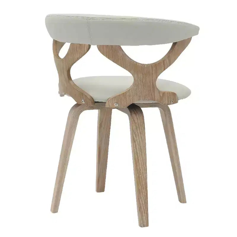 Chaise de salle à manger en cuir rembourrée avec cadre en bois massif, chaise d'appoint moderne pour la cuisine et la salle à manger