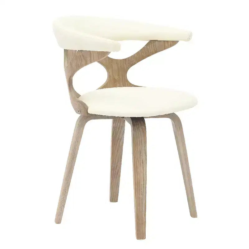 Chaise de salle à manger en cuir rembourrée avec cadre en bois massif, chaise d'appoint moderne pour la cuisine et la salle à manger