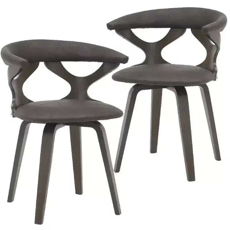 LeisureMod Klyne Leather Upholstered Dining Chair with Solid Wood Frame, Modern Dining Accent Side Chair for Kitchen and Dining Room