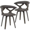 LeisureMod Klyne Leather Upholstered Dining Chair with Solid Wood Frame, Modern Dining Accent Side Chair for Kitchen and Dining Room