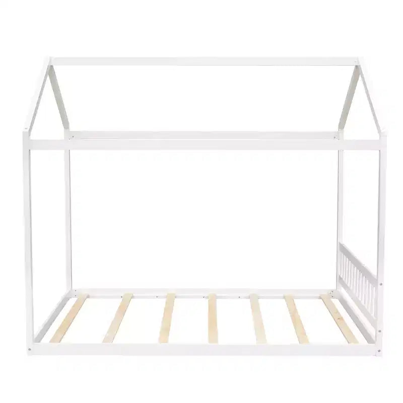 Lit cabane queen size en bois, lit de style minimaliste