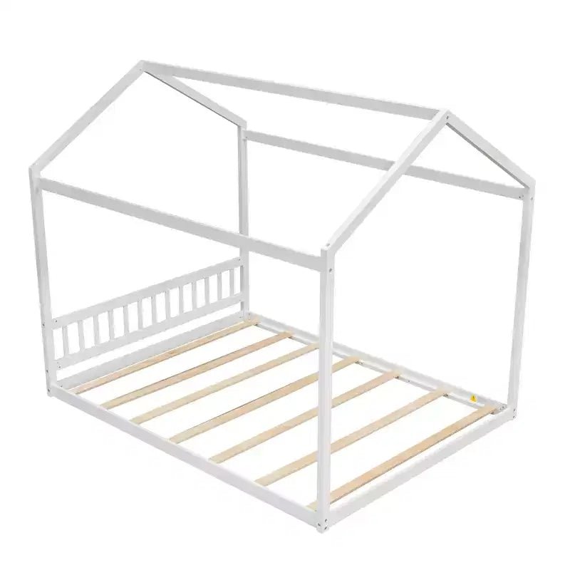 Lit cabane queen size en bois, lit de style minimaliste