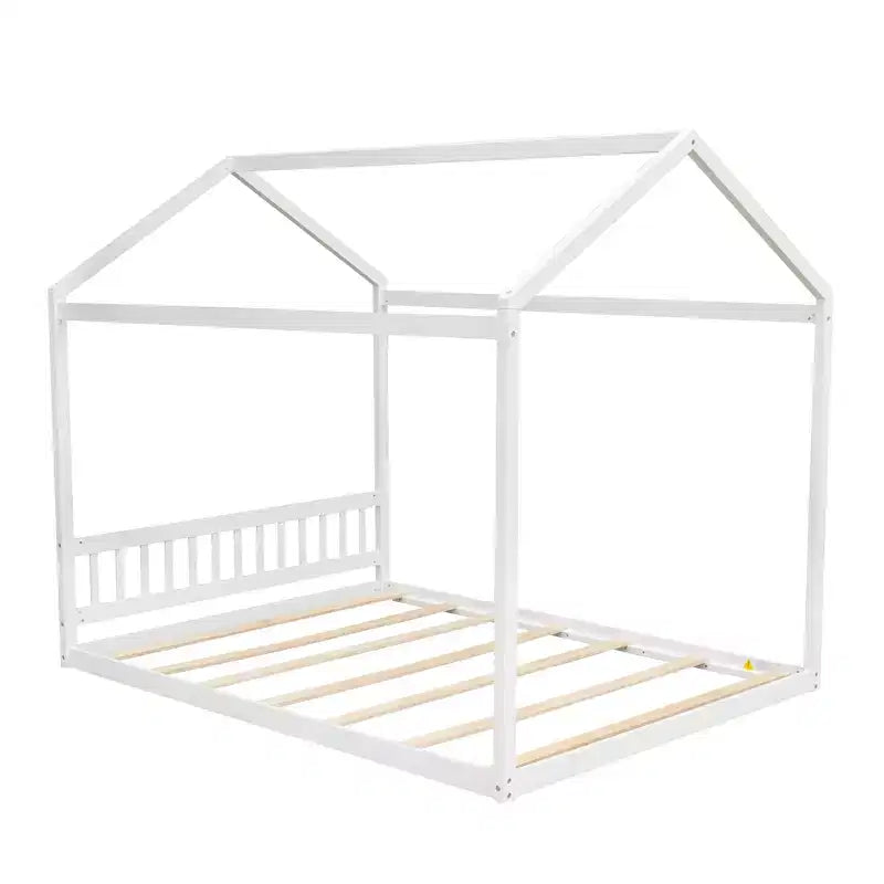 Lit cabane queen size en bois, lit de style minimaliste