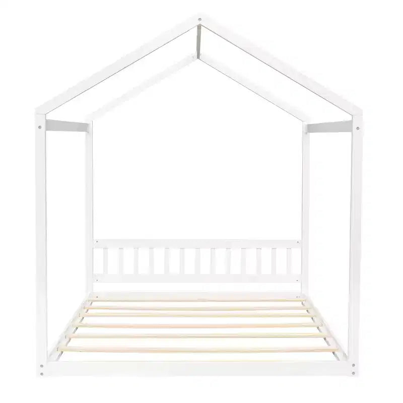Lit cabane queen size en bois, lit de style minimaliste