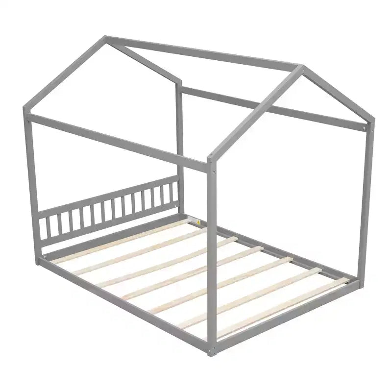 Lit cabane queen size en bois, lit de style minimaliste