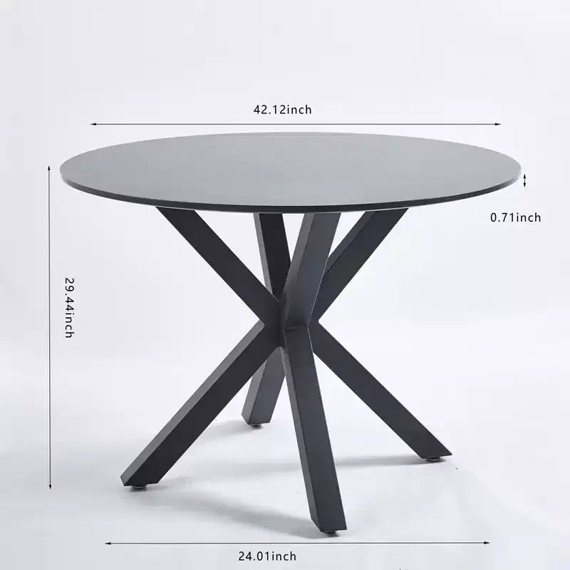 Table basse à piédestal du milieu du siècle, noire, pieds croisés, 42.1