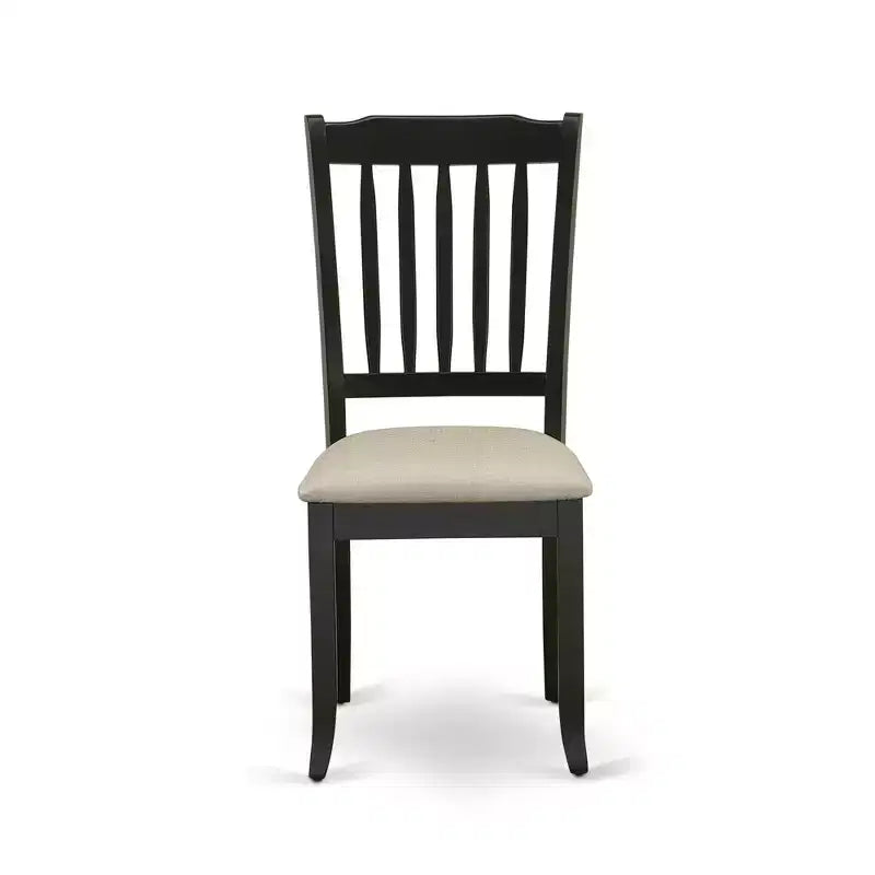 Chaises relax rétro à lattes verticales avec assise en tissu de lin