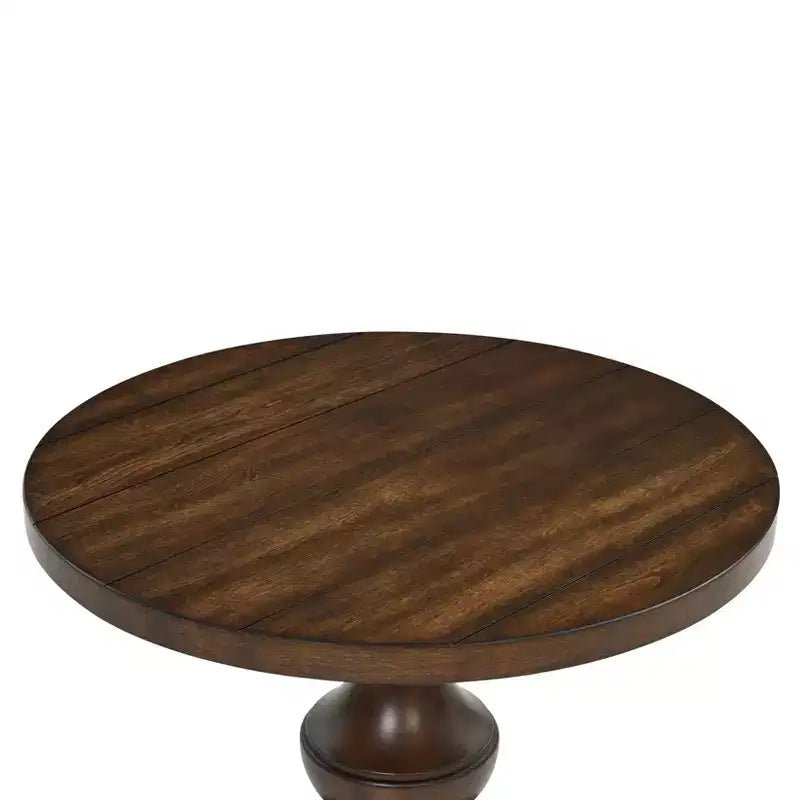 Table d'appoint ronde à piedestal de style traditionnel