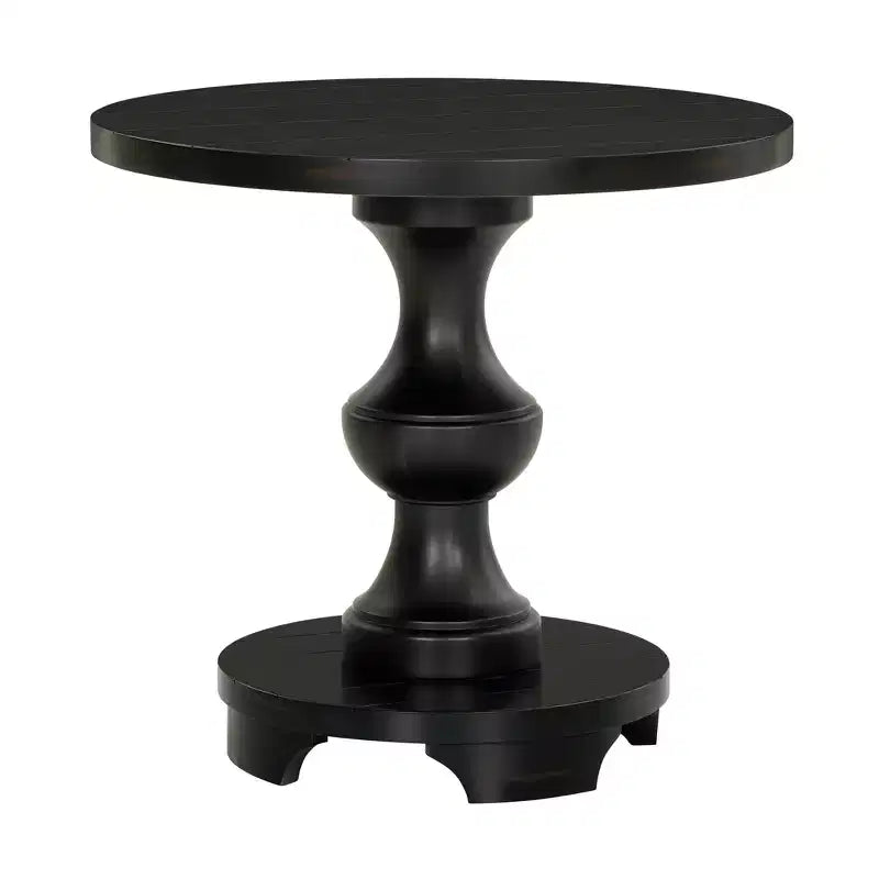 Table d'appoint ronde à piedestal de style traditionnel