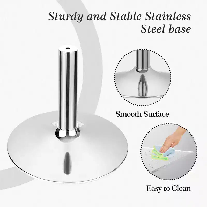 Bekrvio 15.8'' Clear Acrylic C Shaped Side Table with Stainless Steel Base,Double-Layer Modern Small End Table for Couch, Nightstand in Living Room