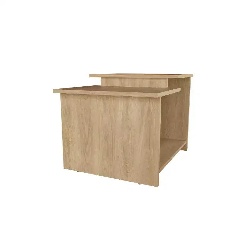 Okak 16.6 H Rectangle Modern Coffee Table with Open Lower Shelf for Home Office Storage for Living Room/Office, Space-Saving