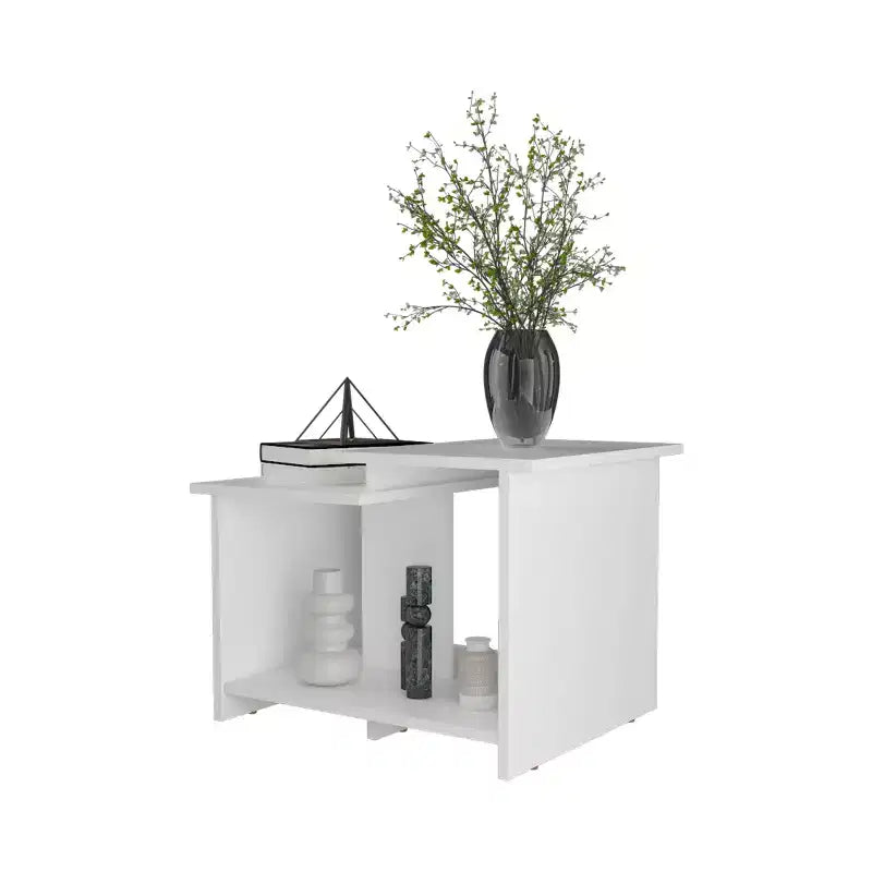 Okak 16.6 H Rectangle Modern Coffee Table with Open Lower Shelf for Home Office Storage for Living Room/Office, Space-Saving