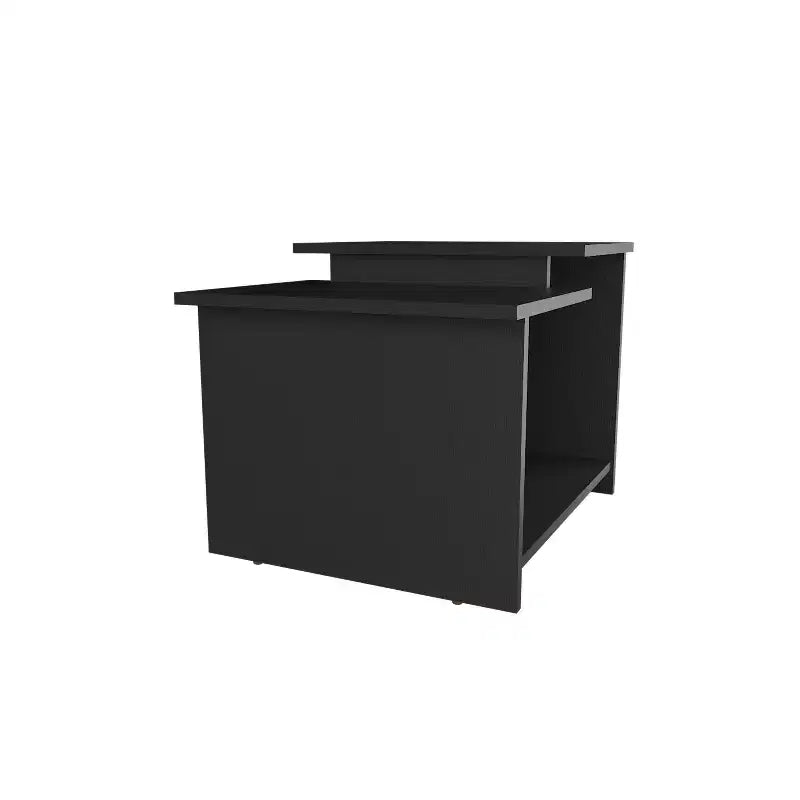 Okak 16.6 H Rectangle Modern Coffee Table with Open Lower Shelf for Home Office Storage for Living Room/Office, Space-Saving