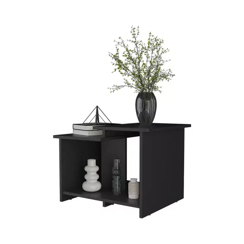 Okak 16.6 H Rectangle Modern Coffee Table with Open Lower Shelf for Home Office Storage for Living Room/Office, Space-Saving