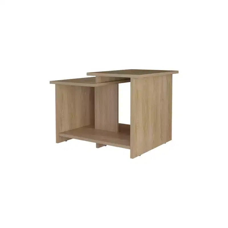 Okak 16.6 H Rectangle Modern Coffee Table with Open Lower Shelf for Home Office Storage for Living Room/Office, Space-Saving