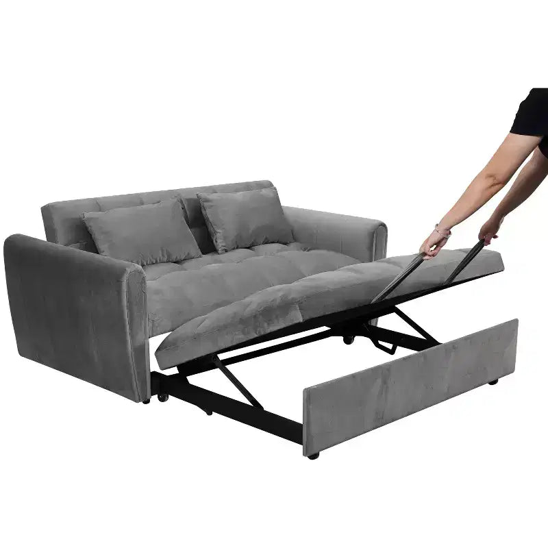 MAYEERTY 102 Convertible Sectional Sofa Solid Wood & Iron Frame, Removable Washable Covers, Anti-Slip Feet, 3 Colors