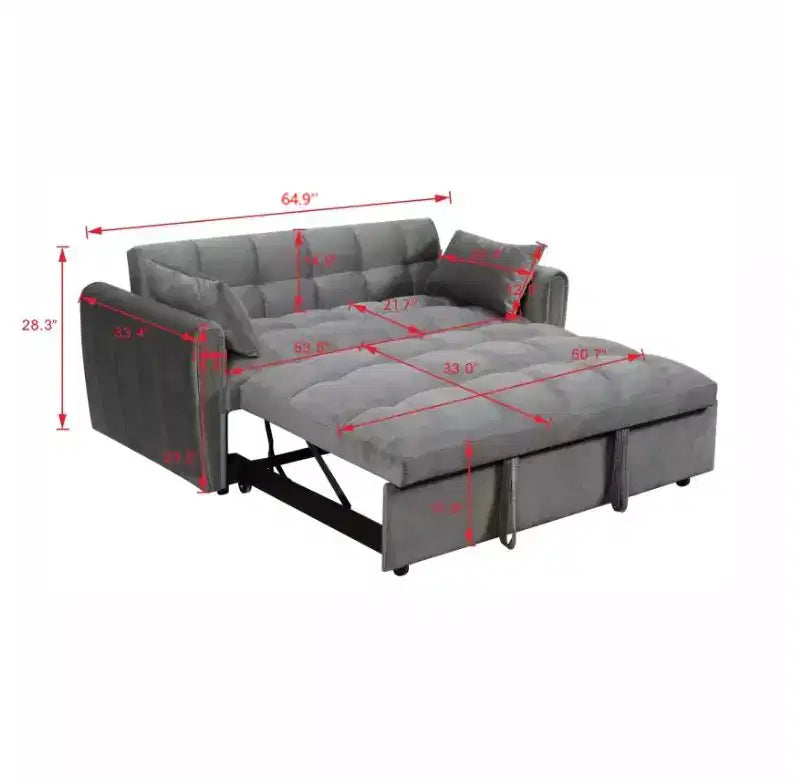 MAYEERTY 102 Convertible Sectional Sofa Solid Wood & Iron Frame, Removable Washable Covers, Anti-Slip Feet, 3 Colors