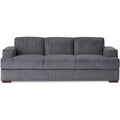 AMERLIFE Comfy Couch with Deep Seat& Wood Legs, Upholstered Sofa for Living Room