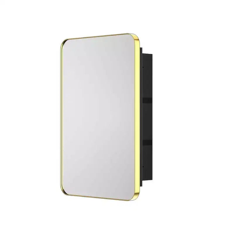 Keonjinn Metal Framed Rectangular Framed Recessed/Surface Mount Medicine Cabinet with Mirror
