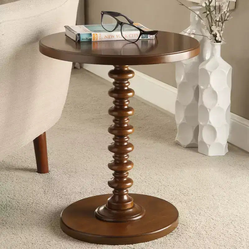 GDFStudio Renata Modern 22 Wood Round End Table