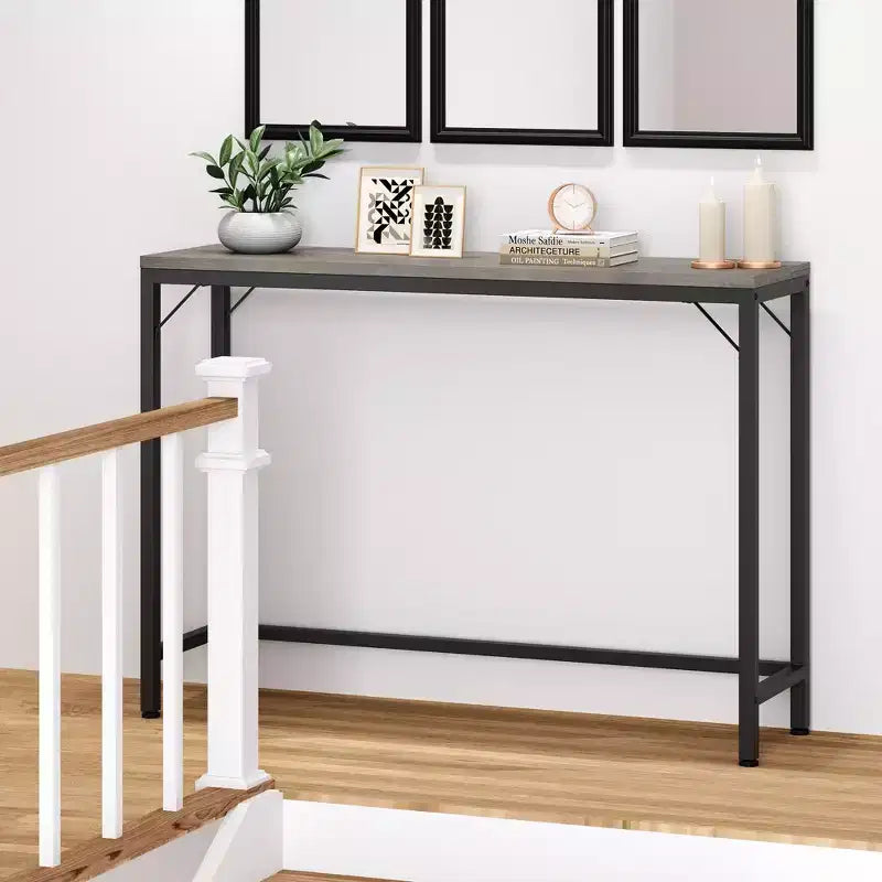 Narrow Console Table, 39.4 Small Entryway Table, Thin Sofa Side Display Table, for Hallway, Bedroom, Living Room, Foyer