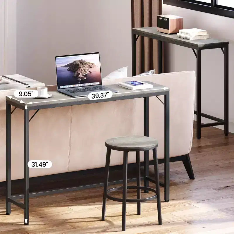 Narrow Console Table, 39.4 Small Entryway Table, Thin Sofa Side Display Table, for Hallway, Bedroom, Living Room, Foyer