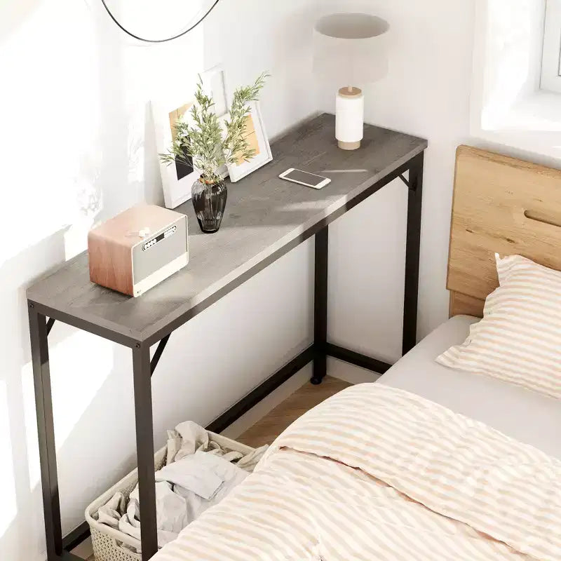 Narrow Console Table, 39.4 Small Entryway Table, Thin Sofa Side Display Table, for Hallway, Bedroom, Living Room, Foyer