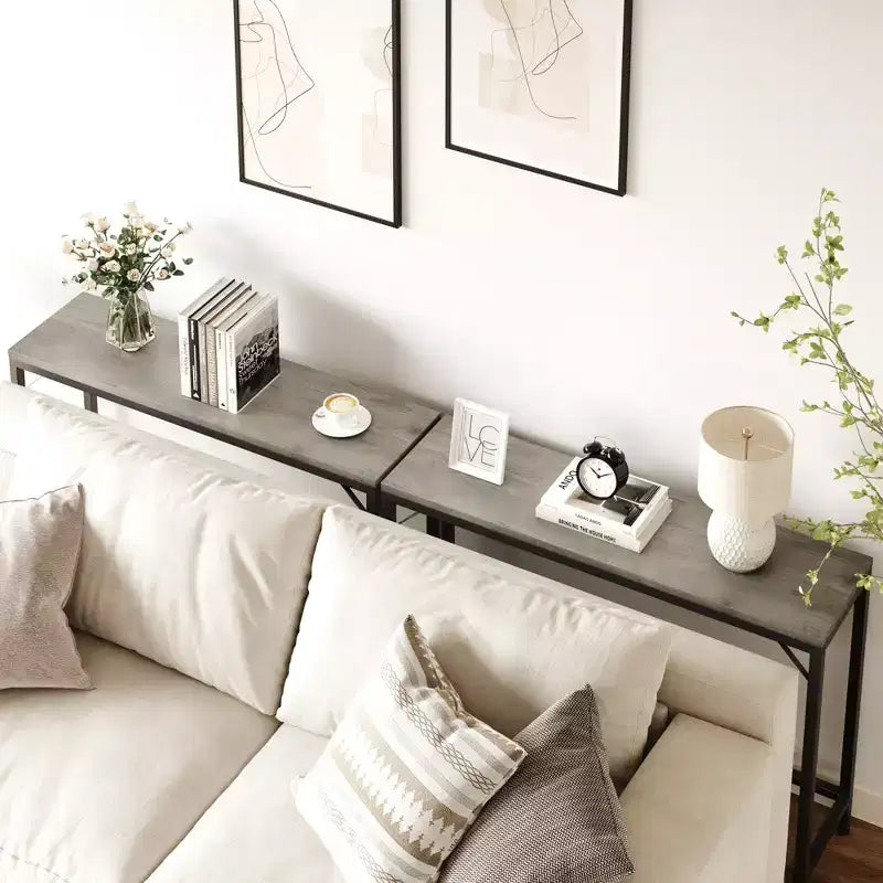 Narrow Console Table, 39.4 Small Entryway Table, Thin Sofa Side Display Table, for Hallway, Bedroom, Living Room, Foyer