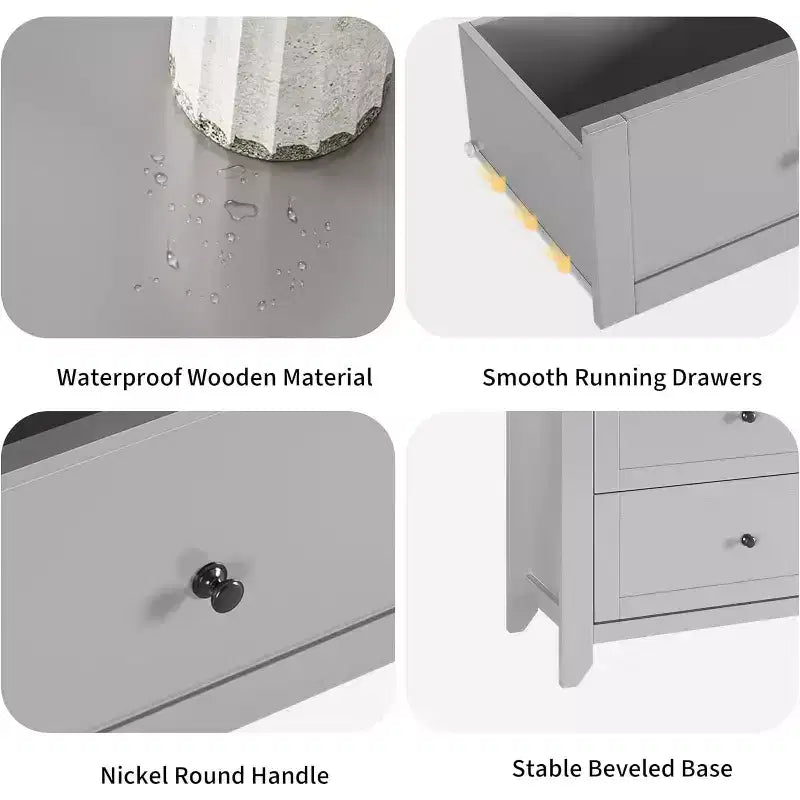 6 Drawer Dresser for Bedroom, 54 Wide Large Dresser with Deep Drawers & Metal Knobs, Modern Wooden Chests of Drawers for Entryway, Hallway