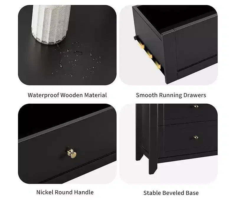 6 Drawer Dresser for Bedroom, 54 Wide Large Dresser with Deep Drawers & Metal Knobs, Modern Wooden Chests of Drawers for Entryway, Hallway