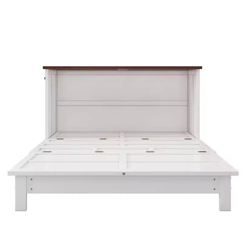 Lit avec grand tiroir de rangement, lit armoire en bois avec station de recharge