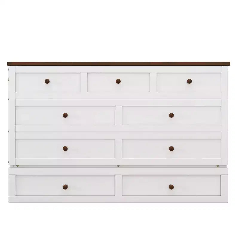 Lit avec grand tiroir de rangement, lit armoire en bois avec station de recharge