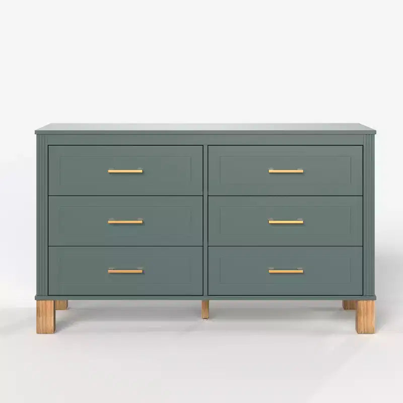 Commode à 6 tiroirs, meuble de rangement moderne du milieu du siècle