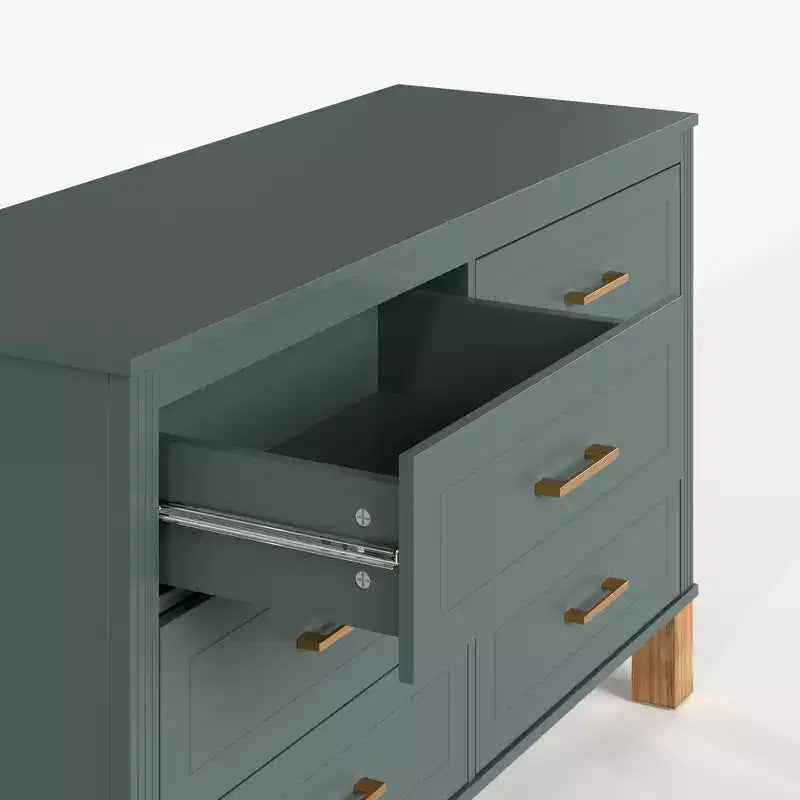 Commode à 6 tiroirs, meuble de rangement moderne du milieu du siècle