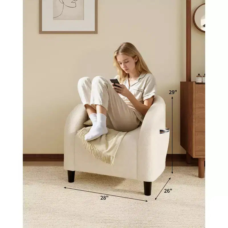 Fauteuils Fauteuils Crapaud Fauteuils Club Confortables avec Pieds Robustes pour Chambre Salon Salle d'Attente
