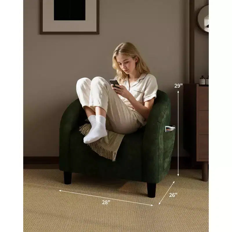 Fauteuils Fauteuils Crapaud Fauteuils Club Confortables avec Pieds Robustes pour Chambre Salon Salle d'Attente