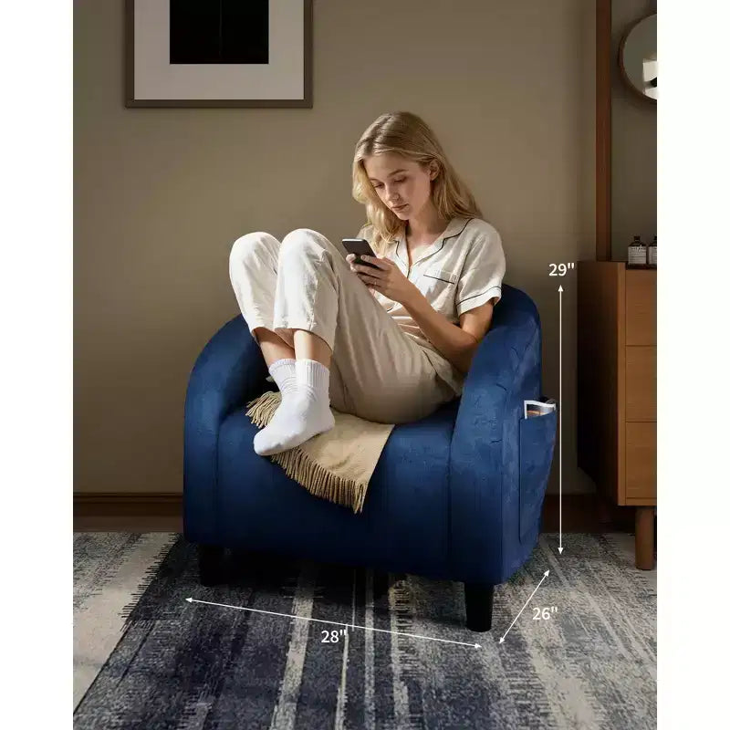 Fauteuils Fauteuils Crapaud Fauteuils Club Confortables avec Pieds Robustes pour Chambre Salon Salle d'Attente