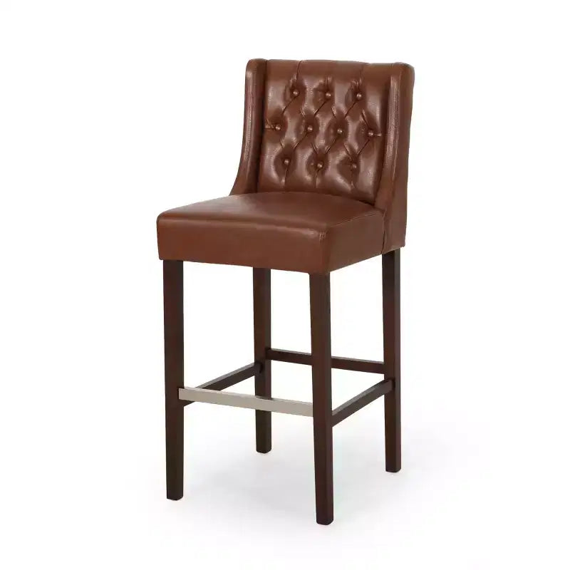 Lot de 2 tabourets de bar modernes de 76 cm avec dossier, tabourets de bar rembourrés avec repose-pieds en métal pour îlot de cuisine ou bar à domicile