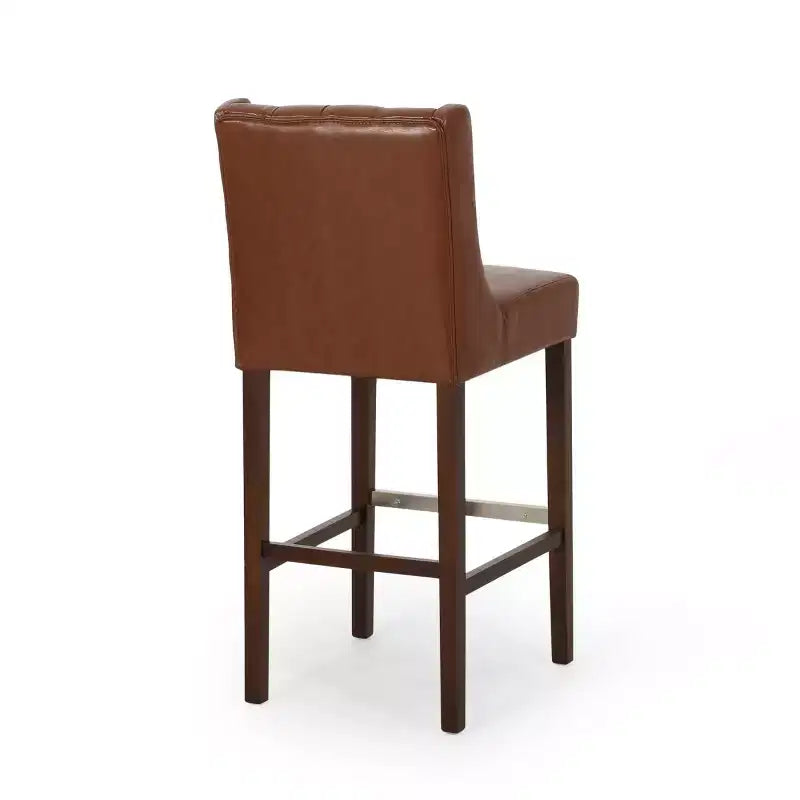 Lot de 2 tabourets de bar modernes de 76 cm avec dossier, tabourets de bar rembourrés avec repose-pieds en métal pour îlot de cuisine ou bar à domicile